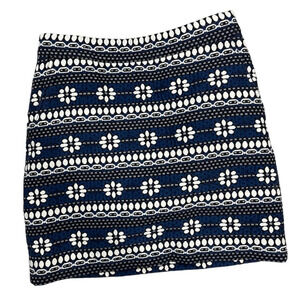 J. Crew Blue and White Patterned Mini Shirt